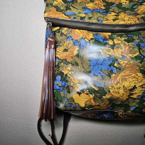 Patricia Nash Luzille Convertible Backpack Crossbody Tote Leather & Suede Floral - Picture 4 of 15